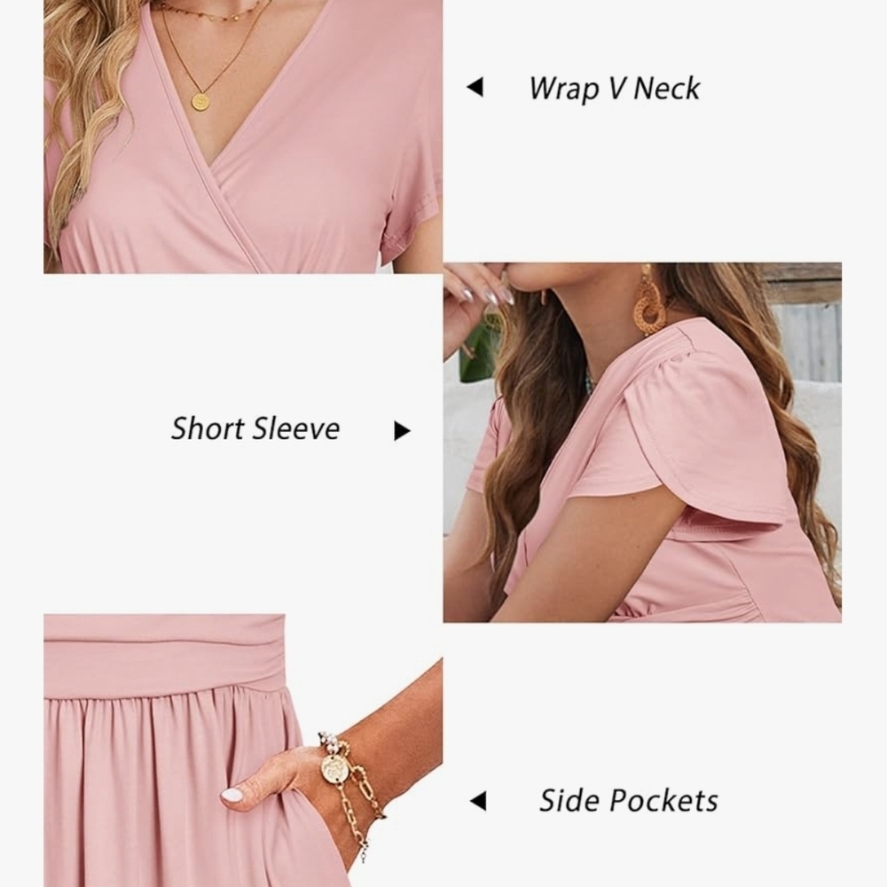 Ouges Pink Maternity Maxi Dress - image 2